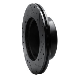 Dodge Sprinter 3500 Brake Rotor (1) - Front Left - R1 Concepts - Drilled & Slotted - Black - `02-`06